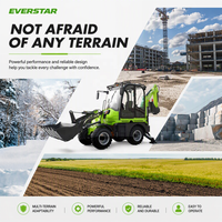 Mini Retroexcavadora Backhoe Loader Excavator Mini Traktor 4x4 Dapat Diderek Traktor Pertanian Kompak Mesin Pemindah Tanah