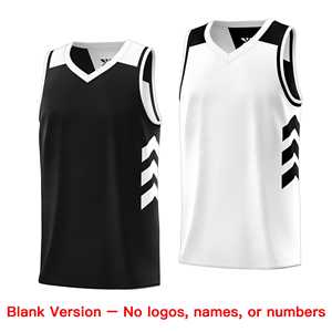 Maillot de basket-ball réversible personnalisé noir et blanc |   Maillots de basket-ball réversibles personnalisés avec numéros - Product Image 5