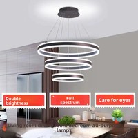 Lustre LED moderne et simple de luxe pour villa allemande, éclairage rectangulaire nordique de salle à manger en aluminium pour le salon et le hall en duplex