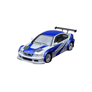 AR Box <span class=keywords><strong>1</strong></span>:<span class=keywords><strong>64</strong></span> <span class=keywords><strong>E46</strong></span> <span class=keywords><strong>M3</strong></span> GTR Modelo de Aleación de Plástico y Goma con Alerones Traseros, Auto Deportivo de Lujo Azul Fundido a Presión, Coleccionable - Product Image 6