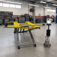 Elevador Hidráulico Portátil Desmontable Tipo Tijera para Autos, Capacidad 2700kg, Altura de Elevación 1400mm