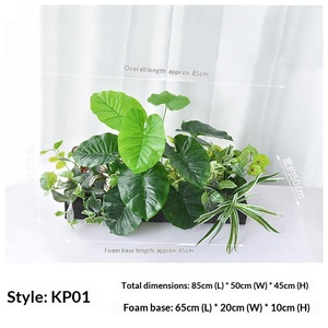 Plantes vertes artificielles de qualité supérieure, jardinières <span class=keywords><strong>d</strong></span>écoratives, bacs à fleurs et jardinières à plantes pour aménagement paysager, ensembles pour allées de cour extérieure - Product Image 5