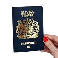 Divertido Juguete de Pasaporte con Cubierta de Cartón, Diseño de Globo Terráqueo, Páginas de Doble Capa de Primera Calidad, Impresión Offset, Relieve, Recuerdo para Coleccionistas