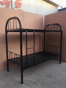 Lit Métallique Simple Superposé Dortoir Scolaire, Cadre en Acier Fer Économique avec Toboggan pour Adultes, Meuble de Chambre - Product Image 3