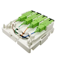 Boîte de façade FTTH pour prise murale à fibre optique Dinrail 4 ports 8 cœurs Lc Apc Dx