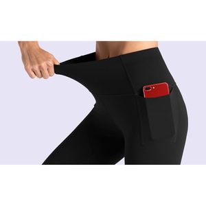 FOXA Leggings de sport taille haute avec poches pour femme, pantalon de yoga, de fitness et de course - Product Image 3