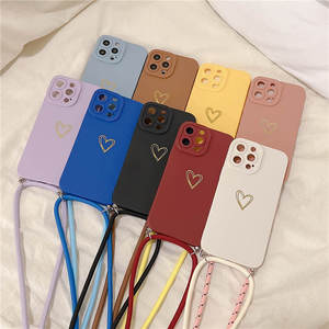 Chaîne d'épaule mains libres pour filles, pour <span class=keywords><strong>iphone</strong></span> 12 11 xr xs 13 14, <span class=keywords><strong>coque</strong></span> arrière pour <span class=keywords><strong>iphone</strong></span> <span class=keywords><strong>7</strong></span> - Product Image 2