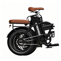 Vélo électrique pliable X10 Mini avec moteur arrière sans balais 250W 16 "   Vélo à pneus larges, vitesse unique, freins à disque, batterie au lithium, aluminium