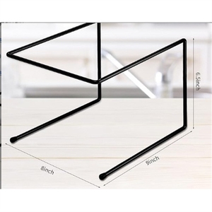 Support à pizza en fer noir en forme <span class=keywords><strong>de</strong></span> U, <span class=keywords><strong>pas</strong></span> <span class=keywords><strong>cher</strong></span>, en gros, avec revêtement en poudre antirouille pour la présentation des aliments sur les tables <span class=keywords><strong>de</strong></span> restaurant - Product Image 4