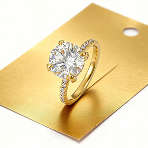 Anillo de Compromiso Personalizado con Diamante Cultivado en Laboratorio de 4 Quilates, Corte Brillante, Oro Amarillo de 18k, Color DEF, Certificado IGI, Anillo de Boda para Mujer, Diseño Hoja de Oro - Product Image 6