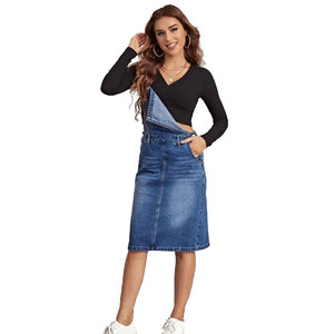 Vente en gros de mode : Salopette en jean en coton pour femmes, style <span class=keywords><strong>jupe</strong></span> à bretelles, tendance - Product Image 5