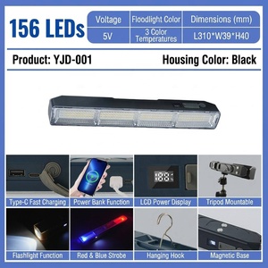 Rechargeable <b>LED</b> Work Light Type-C USB Charging Emergency Tube Lamp with Power Bank LCD Power Display & Strong Magnet - Product Image 5