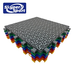 Baldosas Deportivas Multiusos para Canchas de Baloncesto, Tenis y Voleibol, con Logotipo Personalizado, para Uso en Exteriores, de Polipropileno Entrelazado, con Amortiguación - Product Image 1