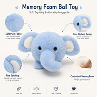 Peluche personnalisée en forme d'éléphant, jouet anti-stress souple et rond, peluche Kawaii pour la vente en gros