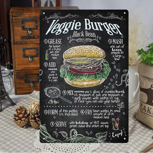 Targa in Metallo Vintage con Menu Colazione, Insegna in Metallo per Ristorante, Casa, Bar, Caffè, Decorazione da Parete per Cucina, Poster in Metallo - Product Image 2