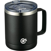 Tasse à café personnalisée avec revêtement en poudre de 16oz 14oz 12oz poignée de gobelet de voyage en acier inoxydable à double paroi et couvercle coulissant