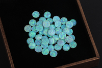 En stock Opale verte claire 6mm Opale Cabochon ronde pour la fabrication de bijoux