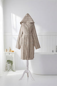 Peignoir unisexe 100% coton Best Seller Séchage rapide Vêtement de nuit d'été Tissu tissé respirant Léger Toute l'année ODM Fabriqué en Turquie - Product Image 5