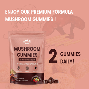 Complément alimentaire en gummies à base de champignons biologiques végétaliens Lion's Mane Ashwagandha 10 en 1, marque privée OEM, pour l'humeur et la santé du cerveau - Product Image 4