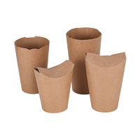 Gobelets à frites jetables en papier kraft de 8 oz, vente en gros, gobelets à frites en papier de 20 oz avec couvercle