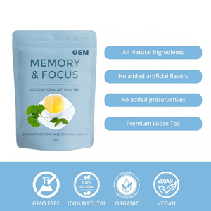 Té Herbal OEM Memory Focus con Gotu Kola, Ginkgo y Ho Shou Wu, Mezcla para Apoyar la Salud Cerebral, Té en Bolsitas de 50g - Product Image 4