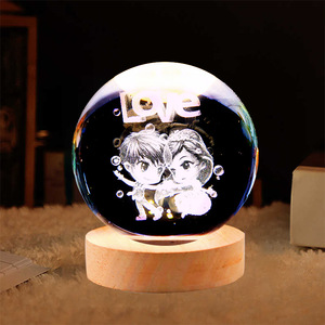 Bola <span class=keywords><strong>de</strong></span> <span class=keywords><strong>cristal</strong></span> transfronteriza <span class=keywords><strong>de</strong></span> Navidad con Papá Noel y renos, luz nocturna para dormitorio, decoración <span class=keywords><strong>de</strong></span> escritorio, regalo <span class=keywords><strong>de</strong></span> cumpleaños - Product Image 4