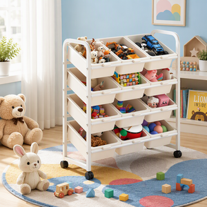 Modern PP Toy <strong>Storage</strong> Rack Floor-Standing Multi-Layer for Children's Books and <strong>Drawings</strong> - Product Image 1