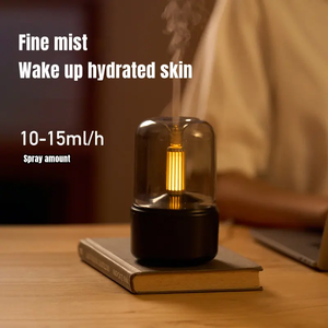 Humidificador ultrasónico USB con luz cálida, difusor de aromaterapia con luz de vela, humidificador de vapor frío para oficina y hogar - Product Image 2