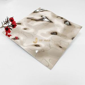 LL30 Low Price 201 Stainless Steel Water <b>Wave</b> Sheet Wall Panels <b>Mirror</b> Polished Metal Embossed Ripple Sheets for Restaurant - Product Image 4