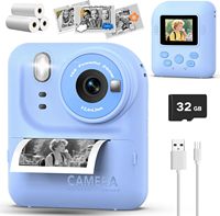 Kamera Anak-anak Cetak Foto Instan Mainan Video Digital Pencetakan Termal Portabel Sensor CMOS Zoom Optik 16x Anak Laki-laki Berusia 3-12 Tahun