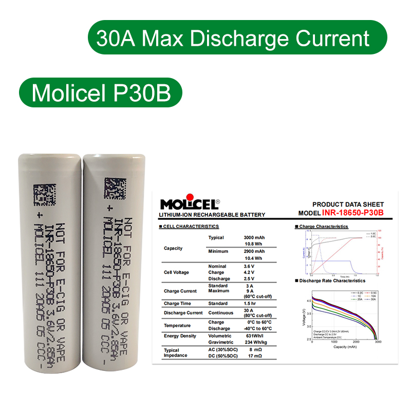 elfbar elfa master akku Molicel P30B 18650 Battery