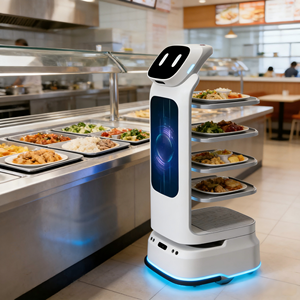 Robot de livraison de <span class=keywords><strong>restaurant</strong></span> à intelligence artificielle (IA) – Robots AR à mouvement stable pour l'industrie de la restauration - Product Image 1