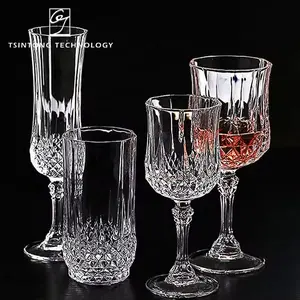 Chaude Meilleure Vente Cristal Clair Rétro Verrerie Flûtes Gobelets Verres À Vin Blanc Verre À Vin Tasse Pour Vin Rouge Champagne Brandy Shot