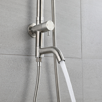 Ensemble de douche à eau froide en acier inoxydable 304, robinet de douche pluie pour salle de bain à domicile