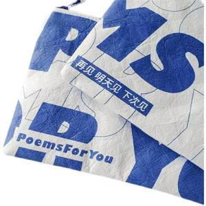 Pochette en Tyvek imprimée avec logo personnalisé MZ Sac en papier Dupont Tyvek à fermeture éclair Sac en Tyvek blanc étanche - Product Image 4