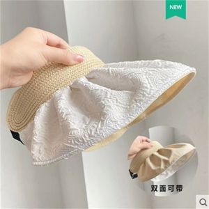 Gorra de doble cara con visera de burbujas, sombrero de protección solar de ala ancha, visera de verano transpirable para mujeres adultas - Product Image 5