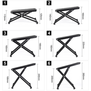 KADS Multi‑Functional Foldable Foot <b>Stool</b> <b>Adjustable</b> <b>Height</b> Non‑Slip Metal Foot Rest for Nail Salon Home Live Guitar Studio Use - Product Image 6