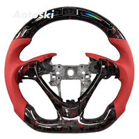 Volant de course pour Acura TLX TSX MDX YD2 YD3, cuir rouge personnalisé, fibre de carbone forgée avec écran LED intelligent
