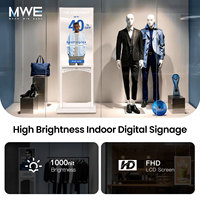 Envío Gratis en EE. UU. Pantalla Digital LCD de 32" 43" 1000 Nits 4K WiFi de Alta Luminosidad para Colgar o Poner en el Suelo para Centros Comerciales