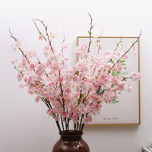 Flores de Cerezo Artificiales de Seda, Alta Simulación, Decoración para el Hogar, Accesorios para Bodas - Product Image 1