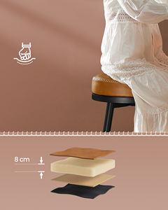 <span class=keywords><strong>VASAGLE</strong></span> Chaises <span class=keywords><strong>de</strong></span> <span class=keywords><strong>bar</strong></span> pivotantes modernes <span class=keywords><strong>de</strong></span> luxe personnalisées <span class=keywords><strong>Tabourets</strong></span> <span class=keywords><strong>de</strong></span> <span class=keywords><strong>bar</strong></span> en cuir rembourrés à montage facile - Product Image 4