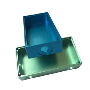 Caja de piezas de aluminio Cnc para mecanizado personalizado, fresadora de aluminio anodizado