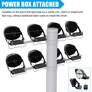 Projecteur LED 500W pour parking, 70000LM, 5000K lumière du jour, ETL IP65, du crépuscule à l'aube, avec bras, intensité variable, pour stades sportifs - Product Image 6