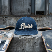 Casquette Snapback en Denim Personnalisée à 6 Panneaux, Visière Plate, Style Streetwear Vintage, Casquette de Baseball Homme Femme Réglable Hip Hop Rétro Gorras