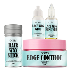 Luxfume Private Label Cera para el cabello a base de hierbas de larga duración Removedor de pegamento de peluca frontal de encaje impermeable con control de bordes Fijación fuerte - Product Image 1