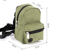 Sac à dos mignon en polyester avec motif Golden Retriever, fermeture éclair, motif uni, pour chiens et chats pour transporter leurs propres effets.