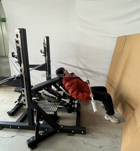 Système de rack combiné multifonctionnel pour développé couché plat/<span class=keywords><strong>incliné</strong></span>, hip thrust, rames et curls <span class=keywords><strong>biceps</strong></span>, <span class=keywords><strong>banc</strong></span> et rack réglables - Product Image 5