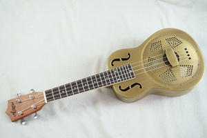 China Aiersi F Hole 24 Inch Concert Metal Body Resonator Ukelele Hawaii Guitar Custom logo Wholesale <b>String</b> <b>Instrument</b> - Product Image 2