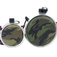 Échantillon Gratuit - Gourde Sportive Ronde Portable 2L en PE, Résistante aux Chutes