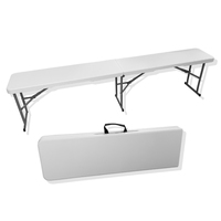 Banc pliable extérieur en plastique HDPE matériel 6 pieds en deux